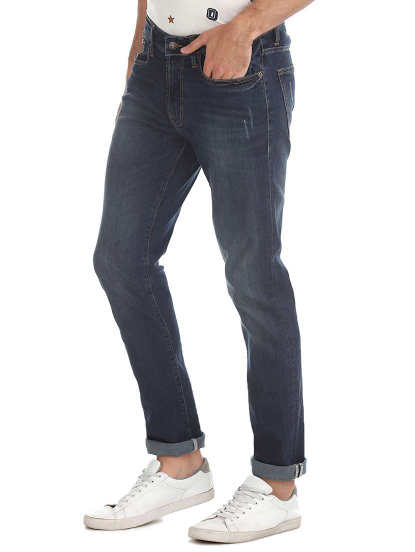 dark blue solid washed jean - 18336330 -  Standard Image - 2