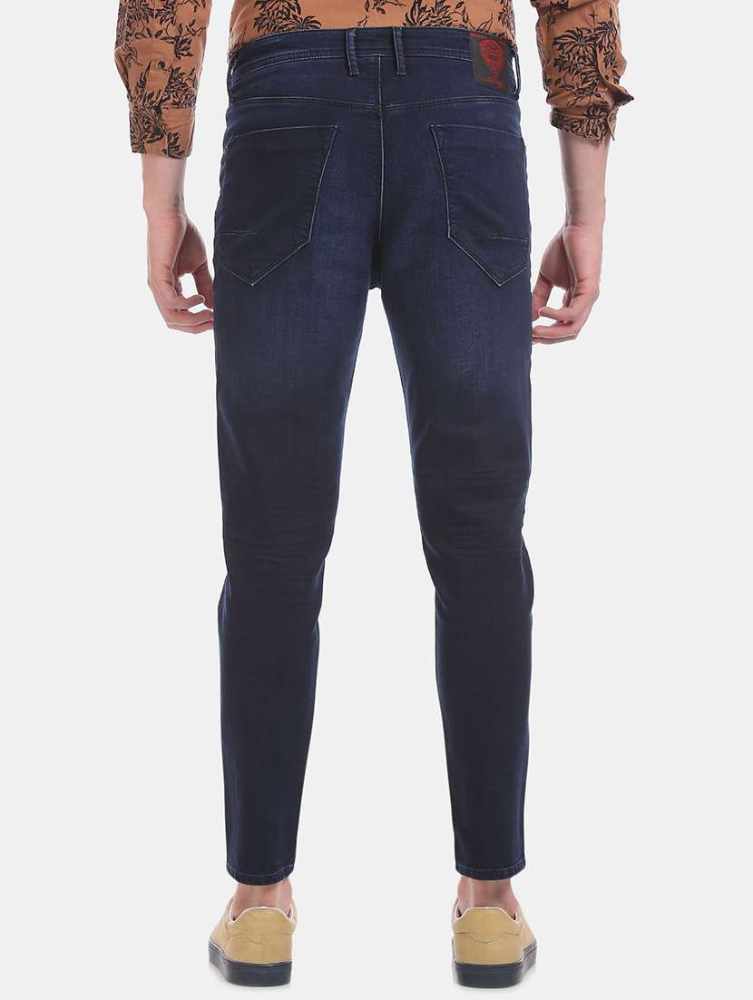 dark blue stone washed denim jean - 18336341 - Standard Image - 2