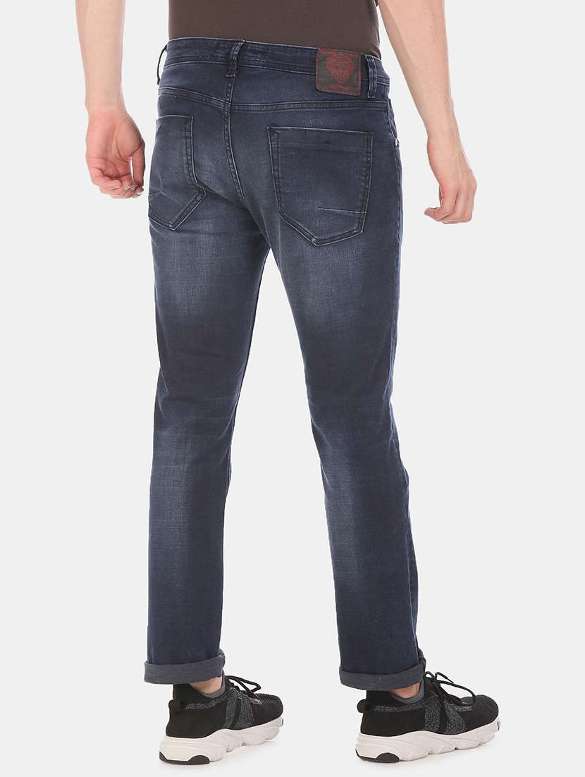 dark blue stone washed denim jean - 18336364 - Standard Image - 2
