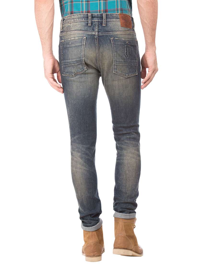 dark blue stone washed denim jean - 18336835 - Standard Image - 2