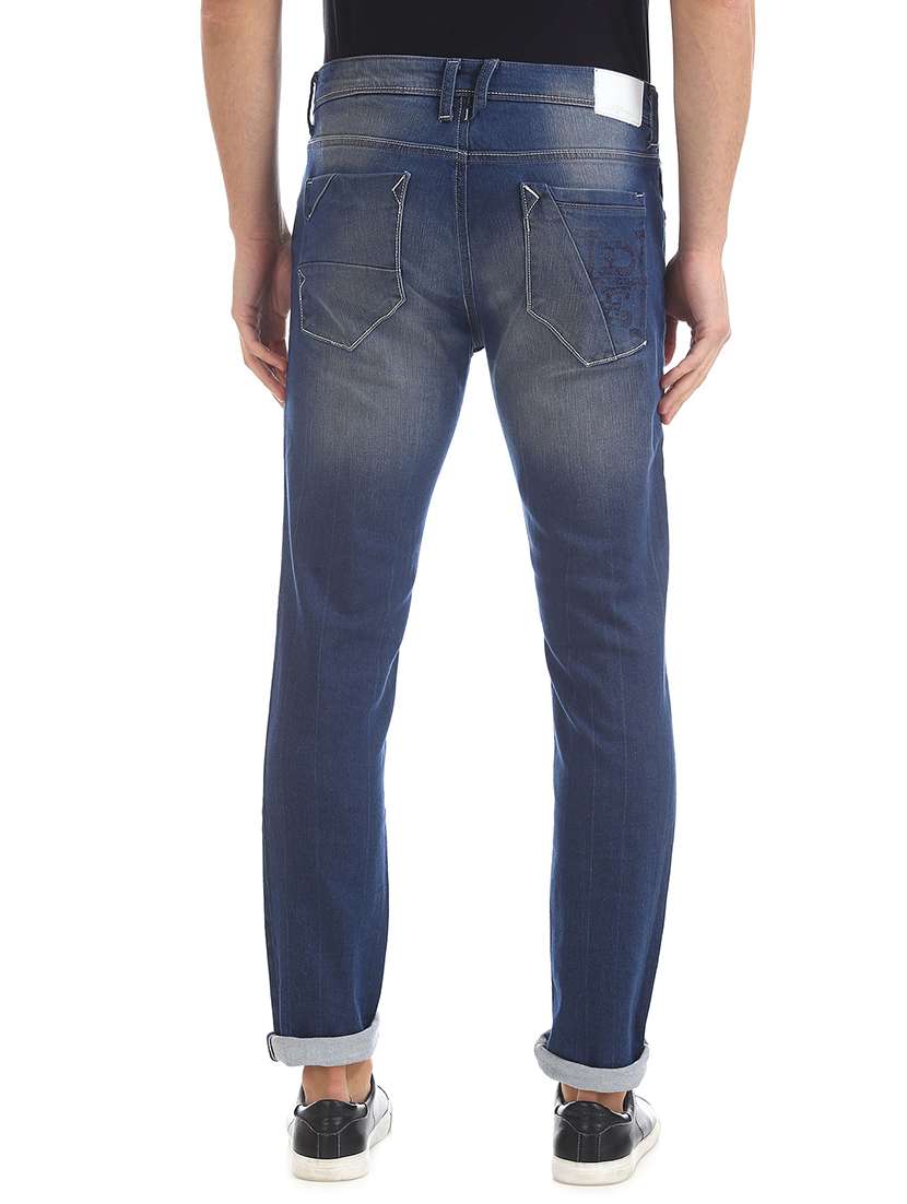 dark blue stone washed denim jean - 18336841 - Standard Image - 2