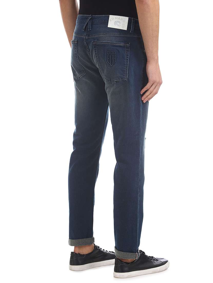 dark blue solid washed jean - 18336842 -  Standard Image - 2
