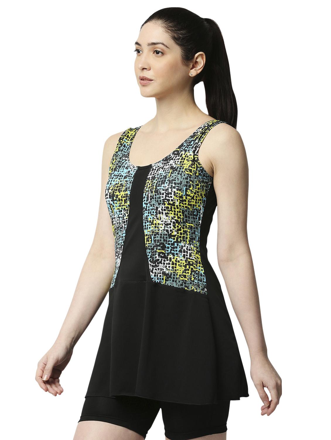 round neck printed swimsuit - 18336900 - Standard Image - 2