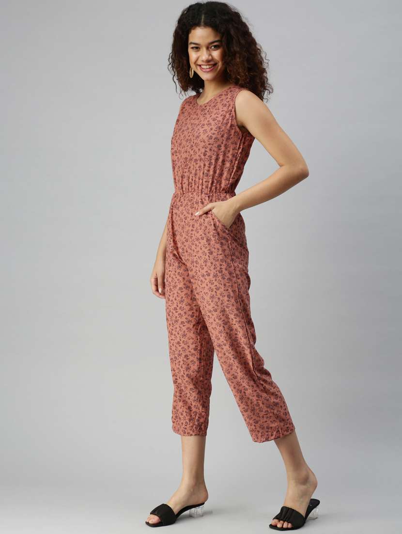 round neck floral jumpsuit - 18336931 -  Standard Image - 2