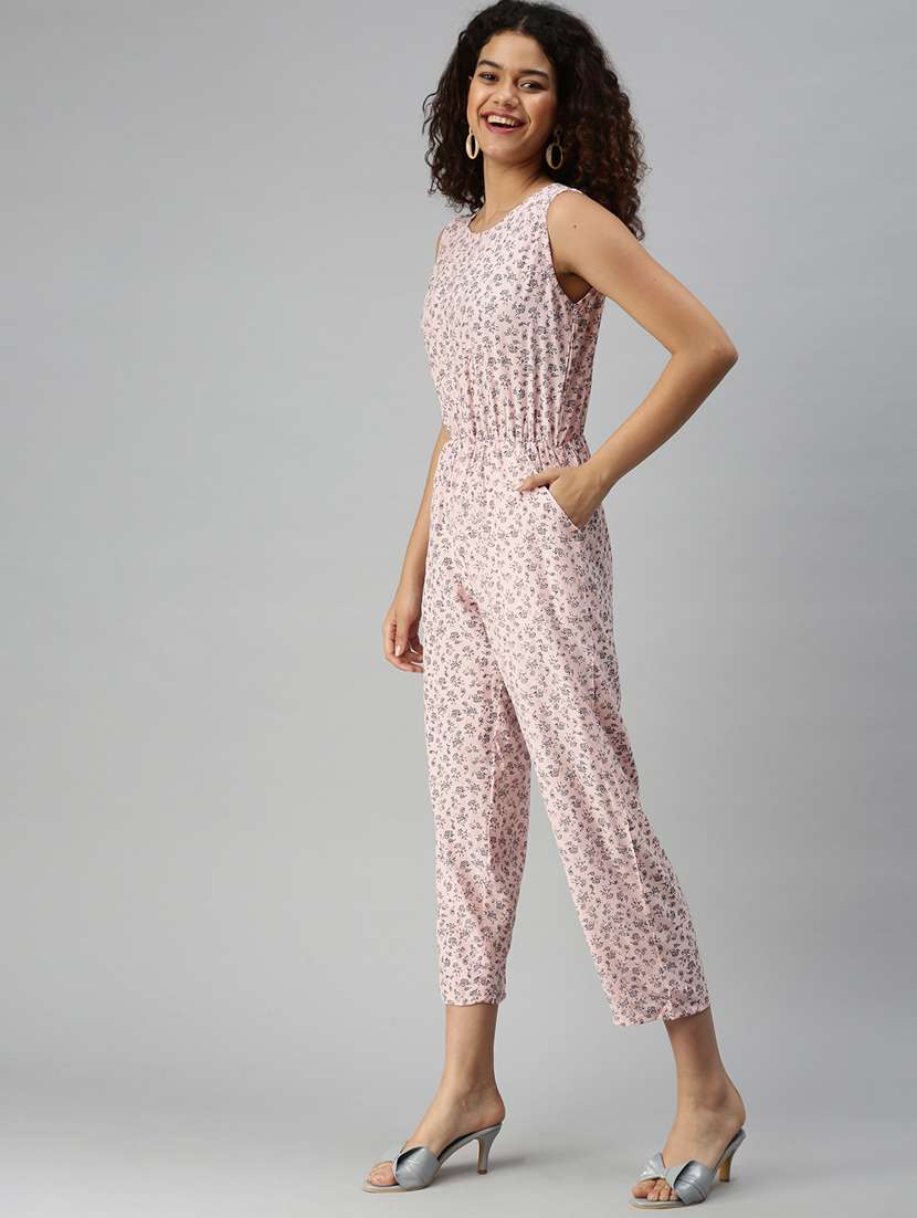 round neck floral jumpsuit - 18336933 -  Standard Image - 2