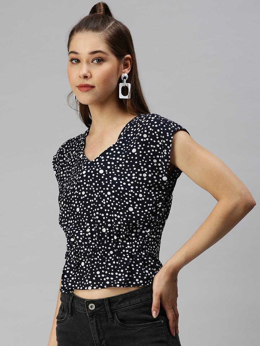 women's crop sweetheart neck top - 18337132 - Standard Image - 2