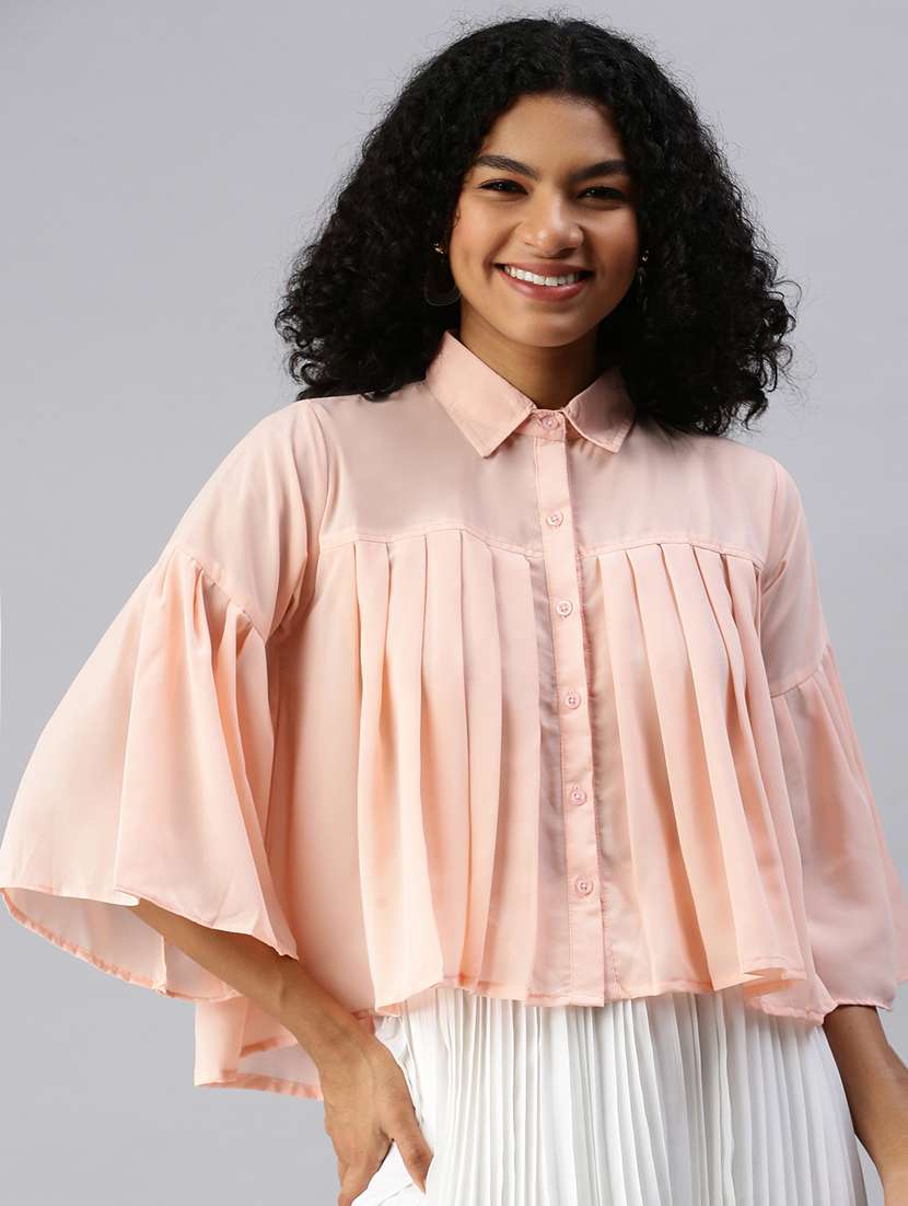 women's layered collared top