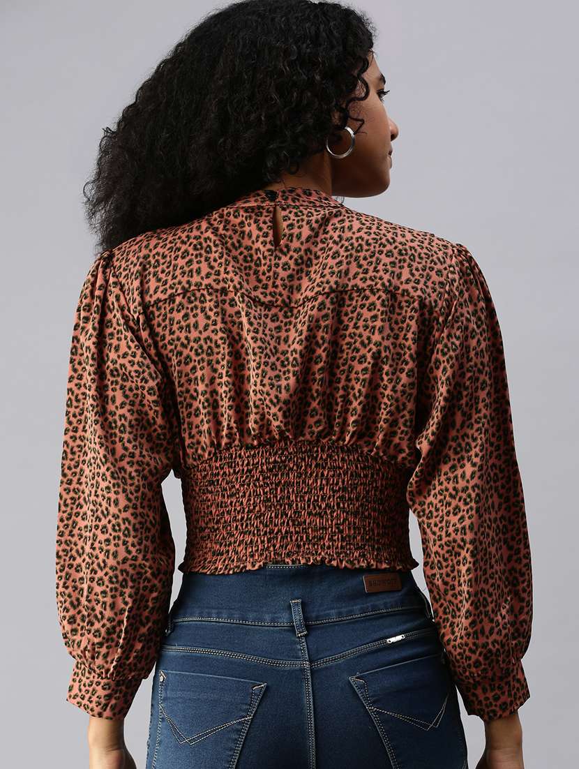 women's crop key hole neck top - 18337171 -  Standard Image - 2