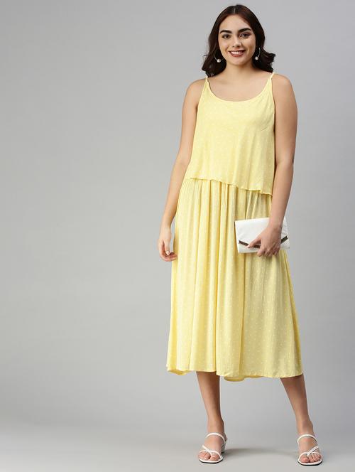 cami neck polka dot layered dress - 18337282 -  Standard Image - 0