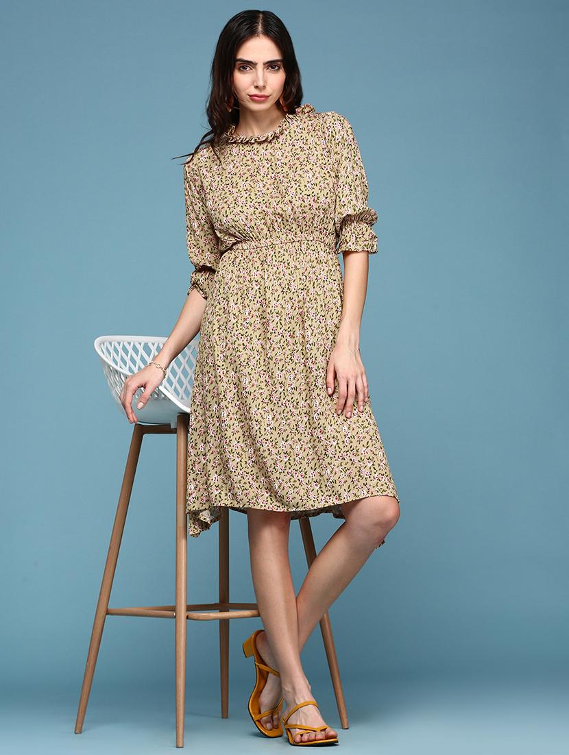 women's asymmetric floral dress - 18337287 - Standard Image - 2