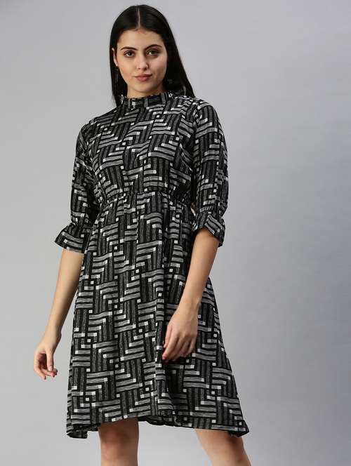 women's self design dress - 18337294 - Standard Image - 0