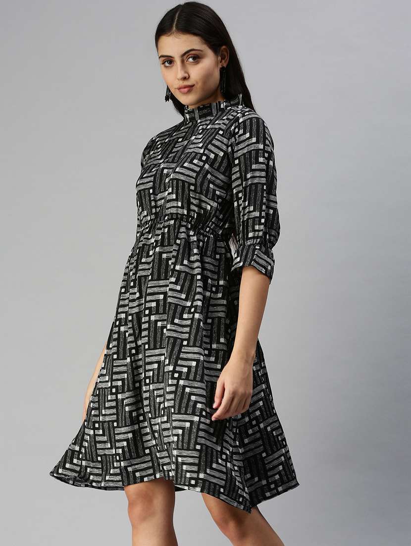 women's self design dress - 18337294 - Standard Image - 2