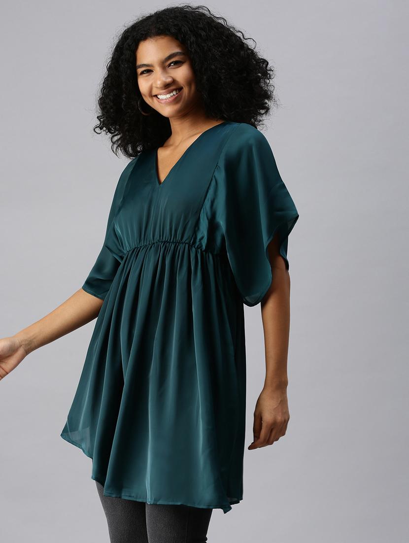 women's fit & flare solid dress - 18337302 - Standard Image - 2