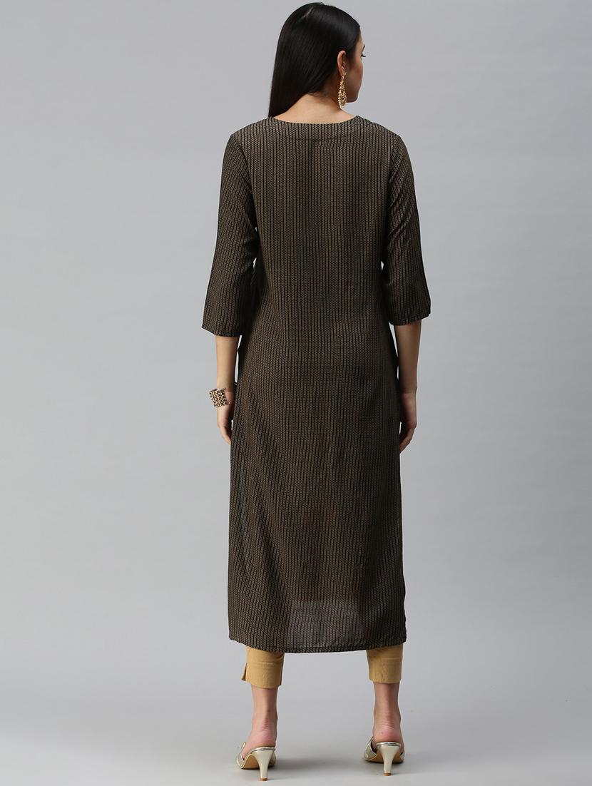 women's straight kurta - 18338237 - Standard Image - 2