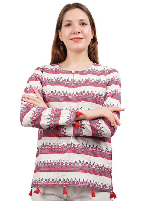 women's straight key hole neck top - 18339016 - Standard Image - 0