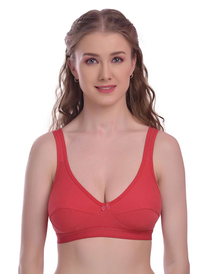 red solid sports bra - 18339293 -  Zoom Image - 0