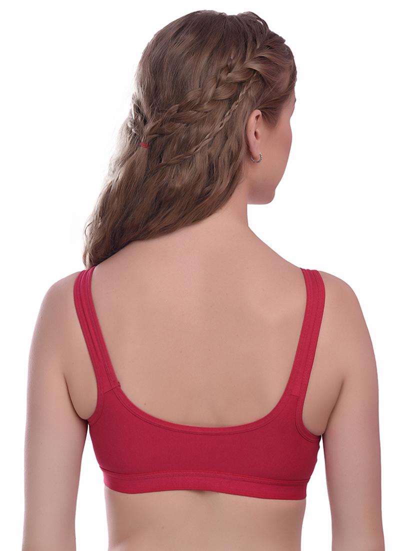 red solid sports bra - 18339296 - Standard Image - 2