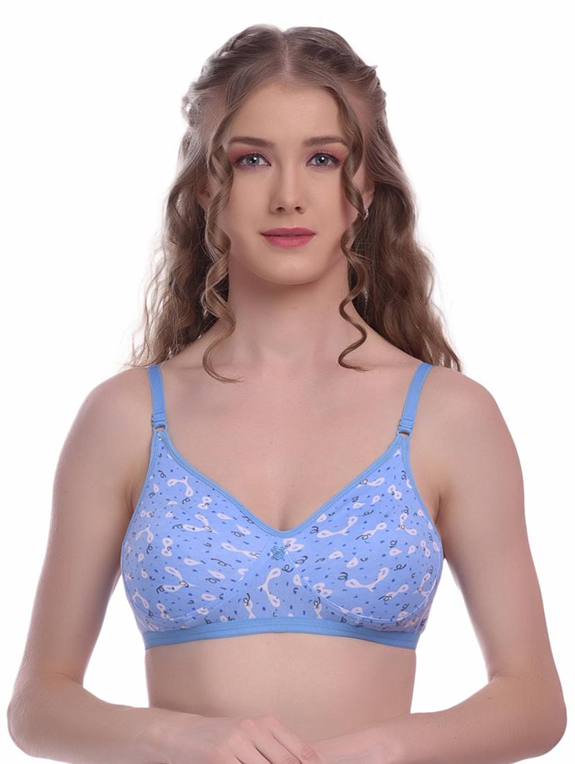 light blue printed regular bra - 18339298 - Zoom Image - 0