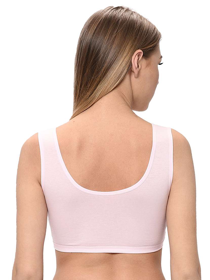 pink solid sports bra - 18339388 -  Standard Image - 2