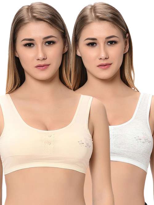 pack of 2 solid sports bra