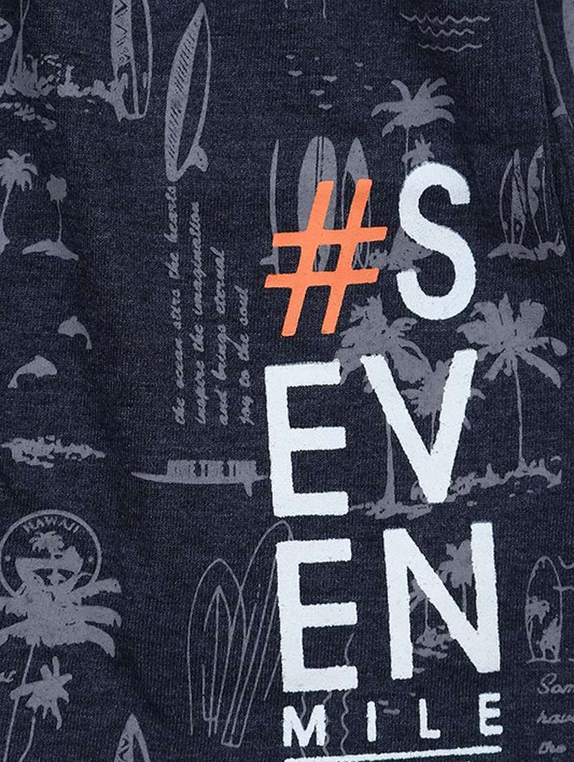 navy blue printed three fourth - 18340274 -  Standard Image - 2