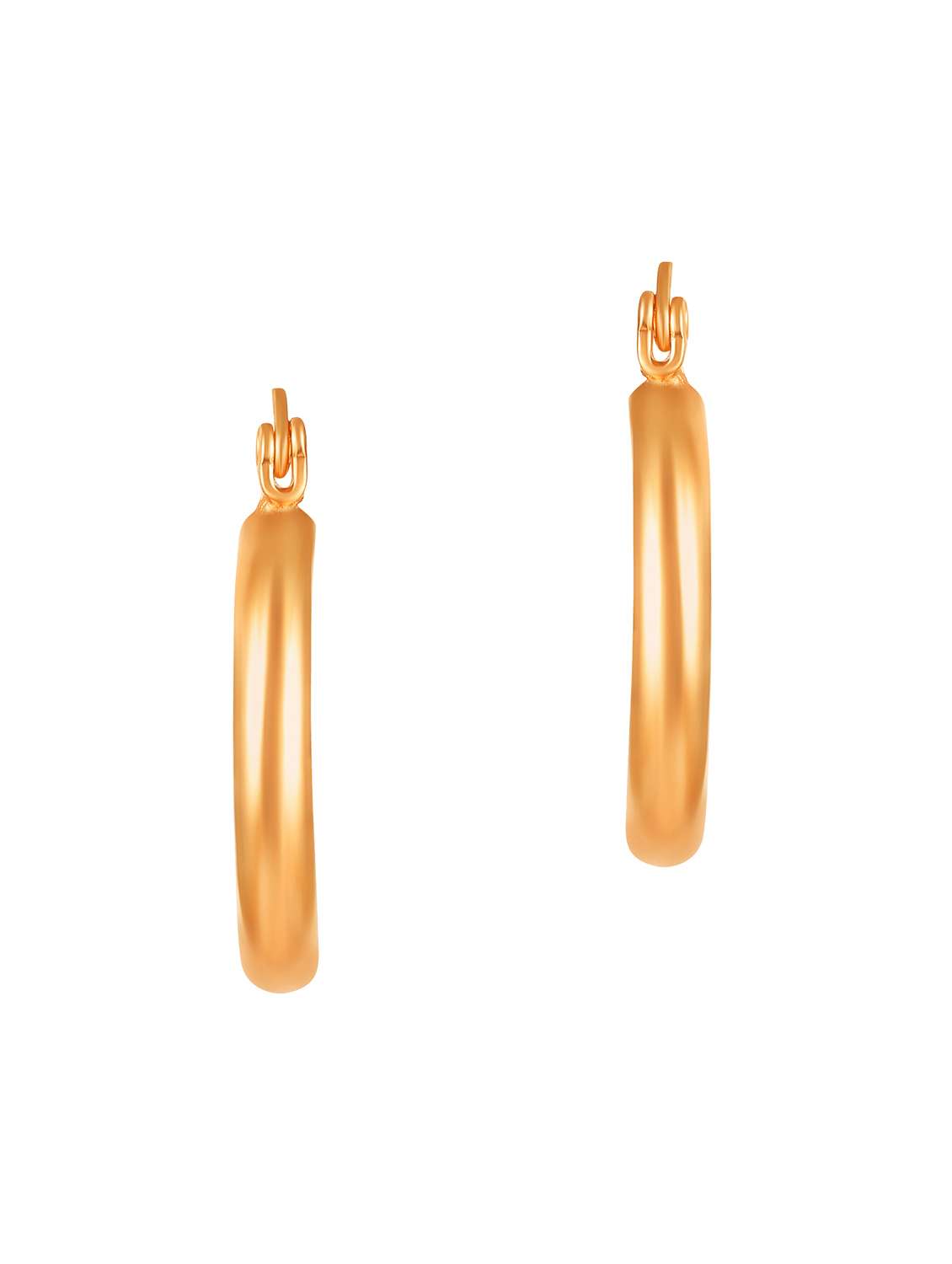 women gold pleated hoop earrings - 18341130 - Zoom Image - 0