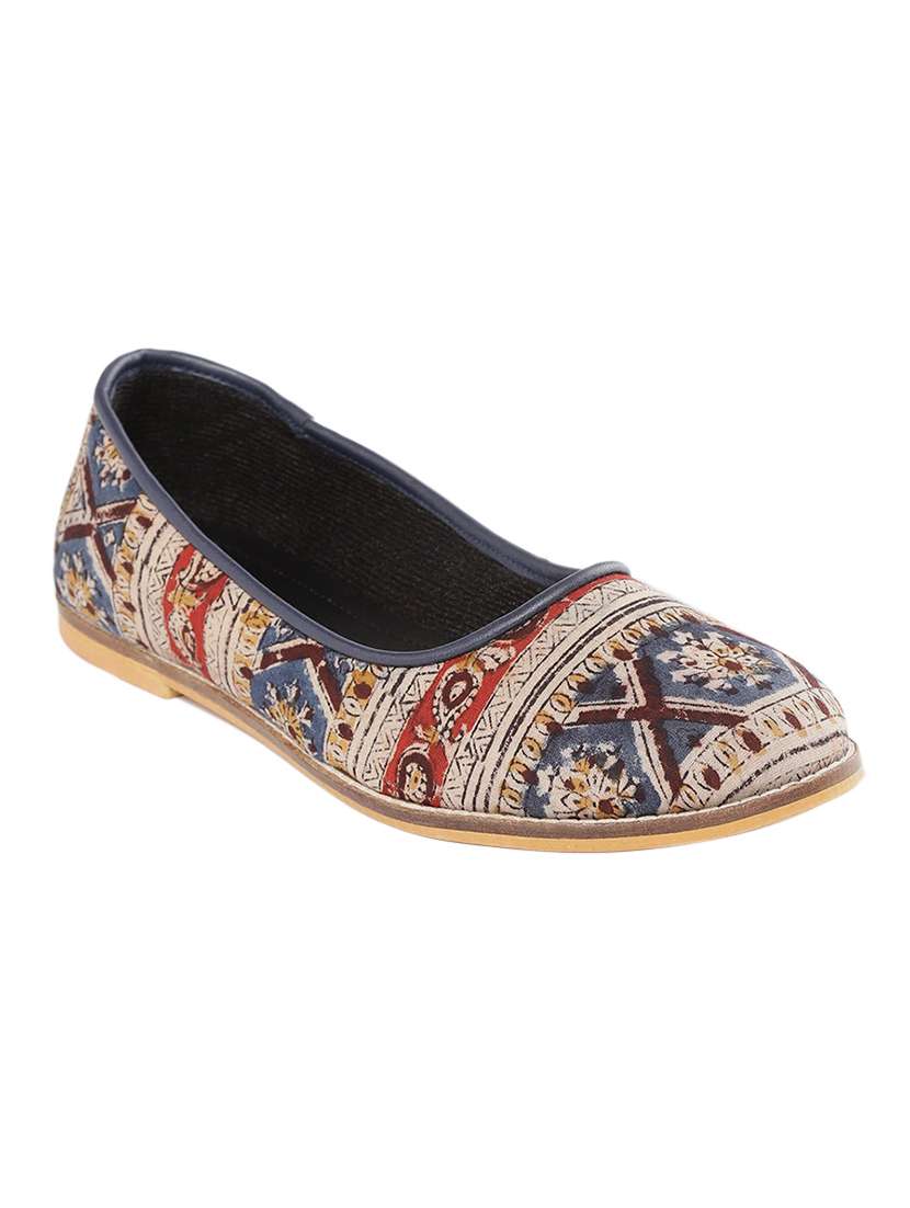 multi colored fabric ballerina