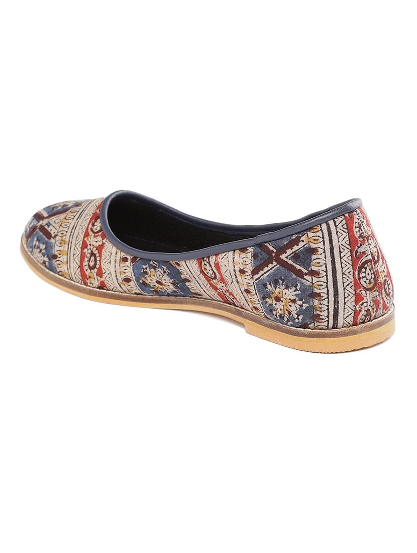 multi colored fabric slip on ballerina - 18341338 - Standard Image - 2