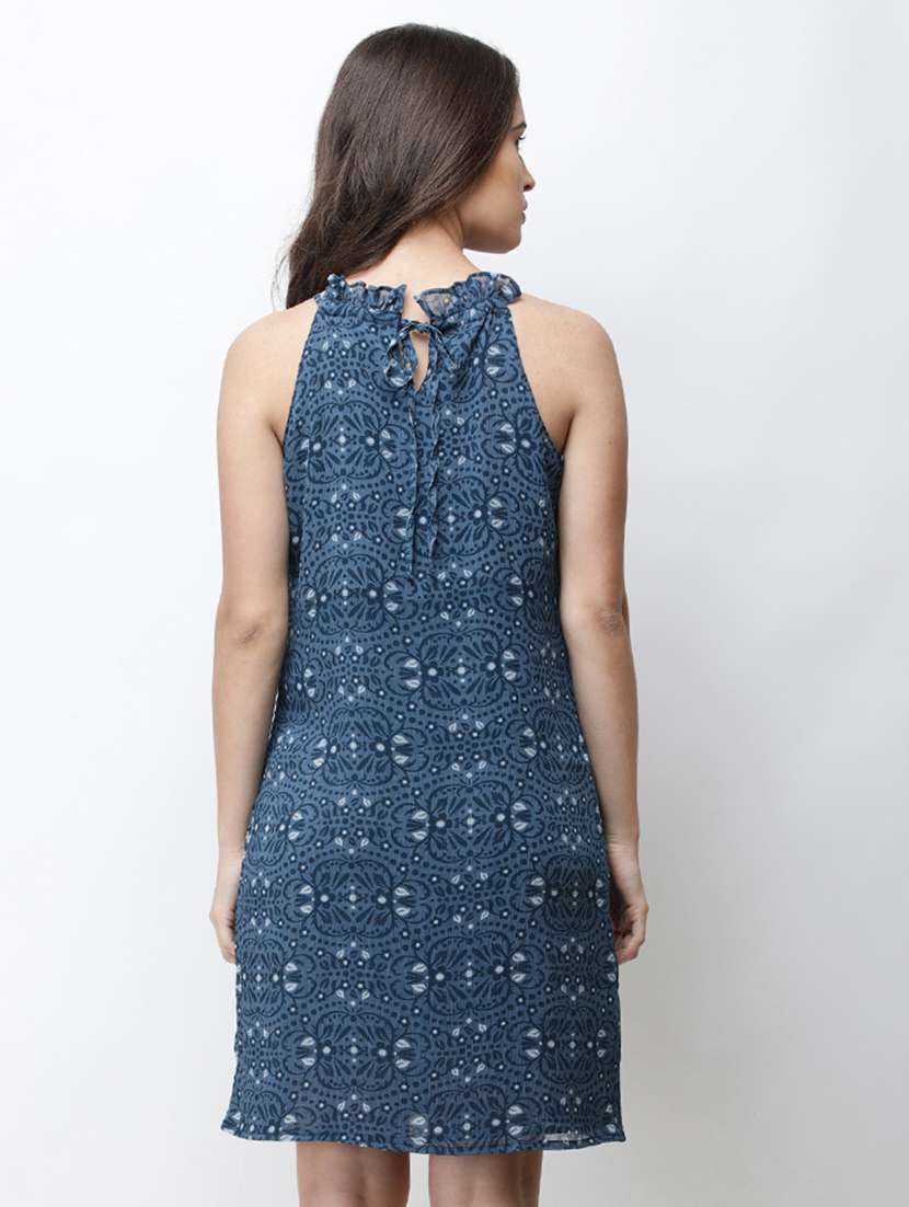 halter neck printed shift dress - 18341840 -  Standard Image - 2