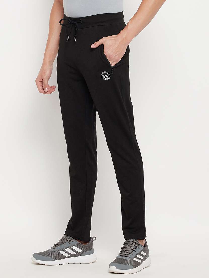 black solid track pant - 18344692 -  Standard Image - 2