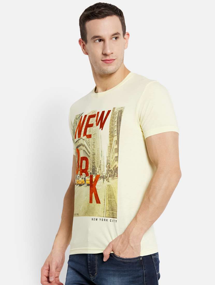 yellow front print t-shirt - 18344718 -  Standard Image - 2