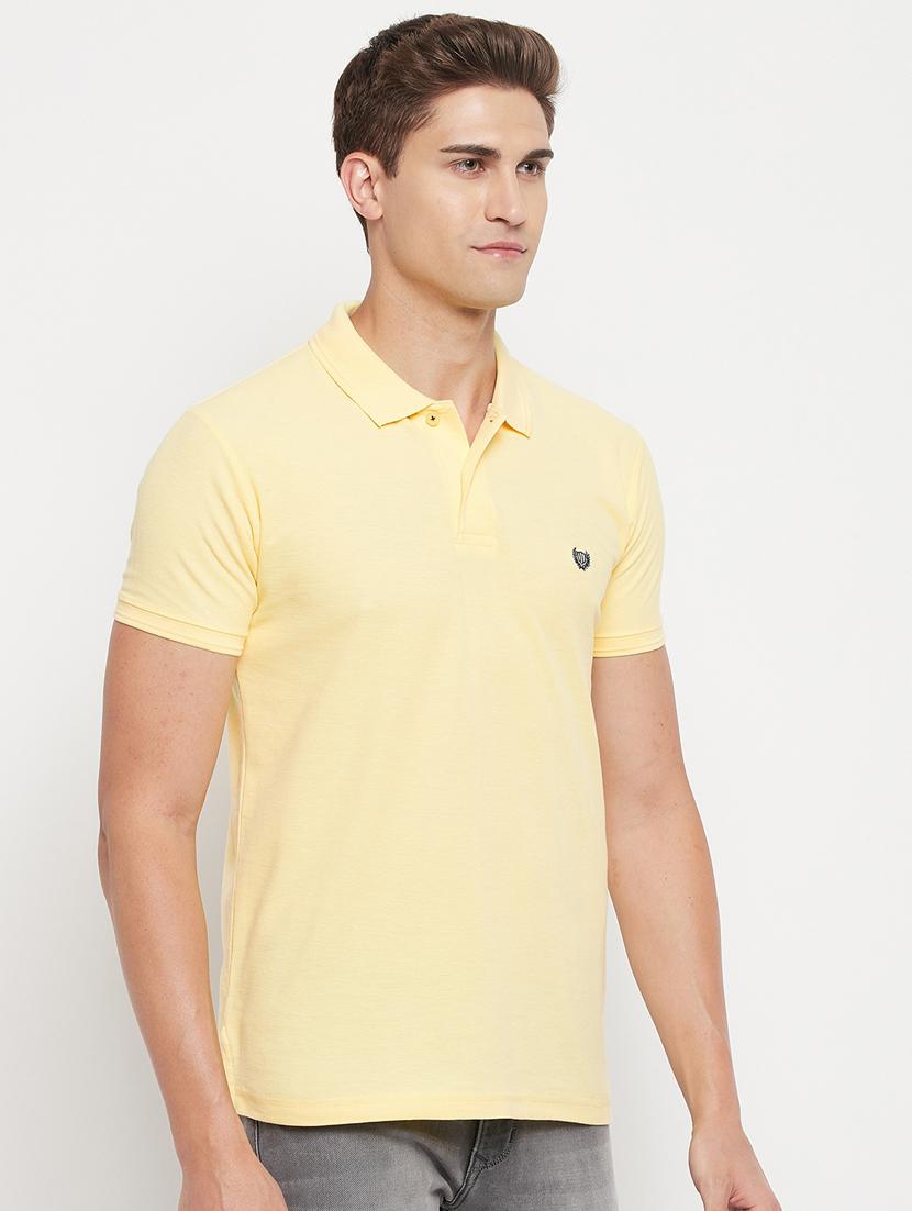 yellow solid polo t-shirt - 18344724 - Standard Image - 2