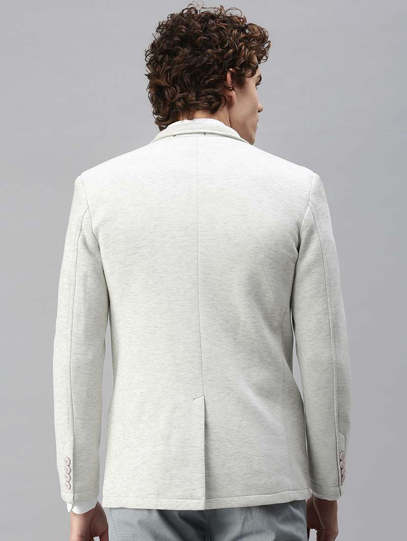 white melange casual blazer - 18344821 -  Standard Image - 2