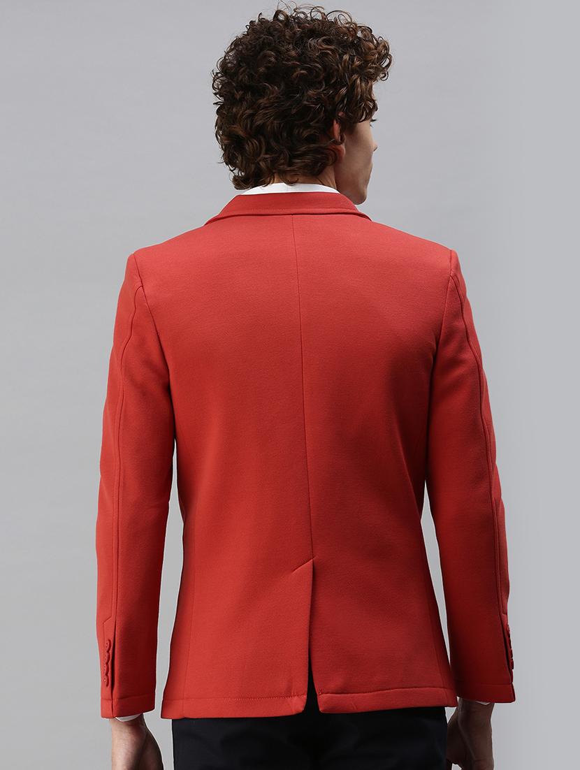 red solid casual blazer - 18344824 - Standard Image - 2