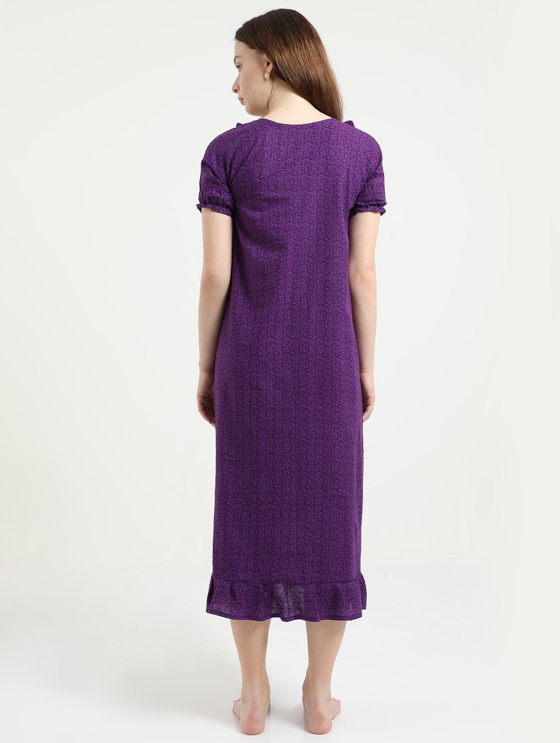 round neck printed sleepshirt - 18345123 - Standard Image - 2