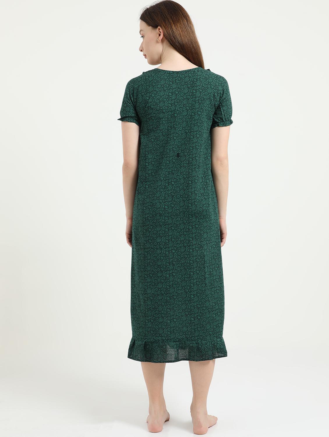 round neck printed sleepshirt - 18345125 - Standard Image - 2