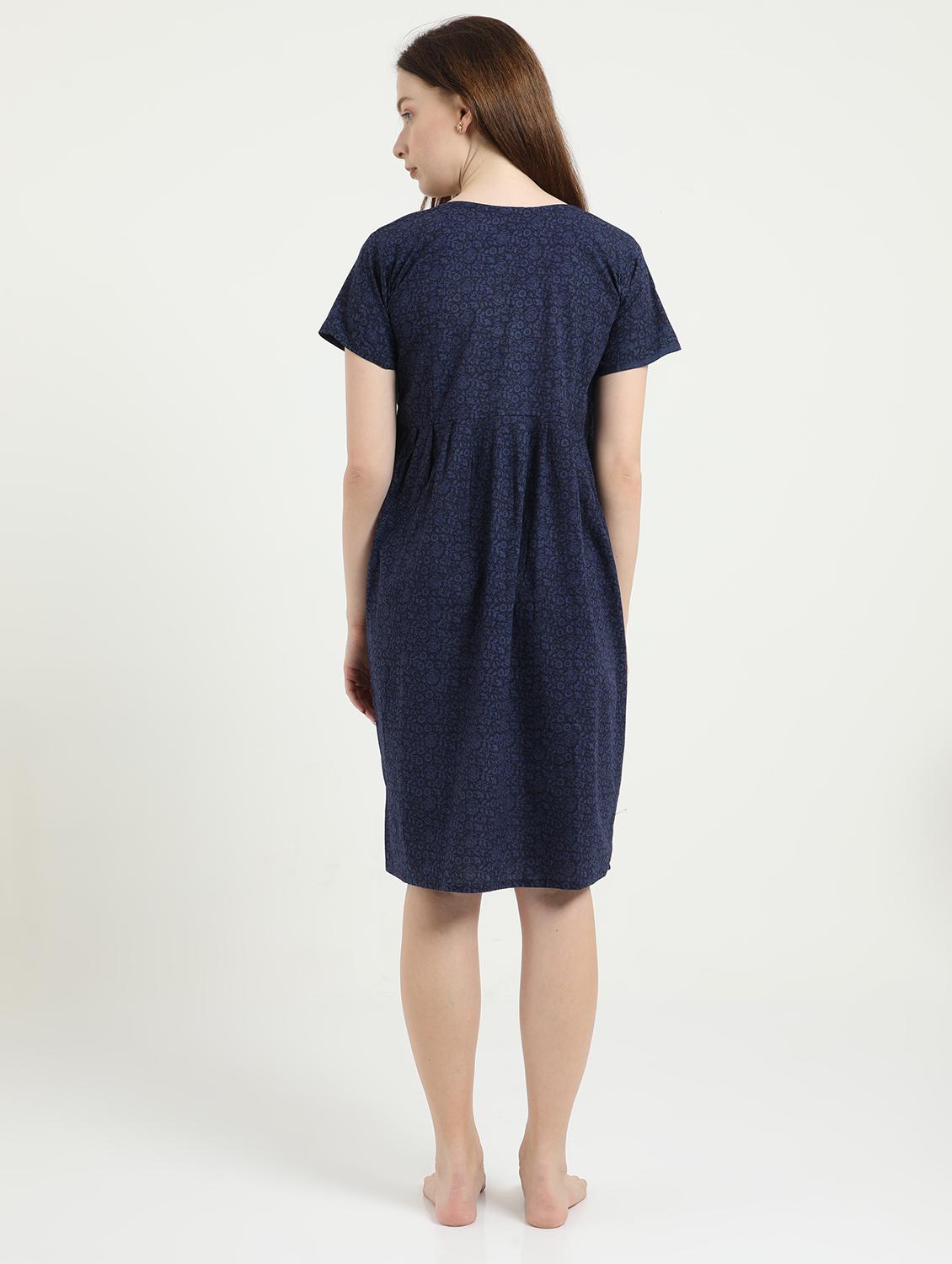 v-neck printed sleepshirt - 18345126 - Standard Image - 2
