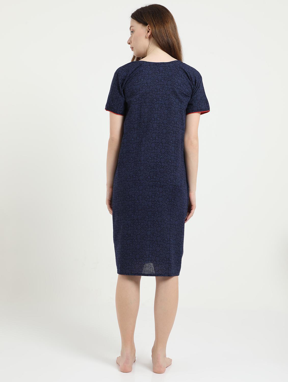 round neck printed sleepshirt - 18345136 - Standard Image - 2