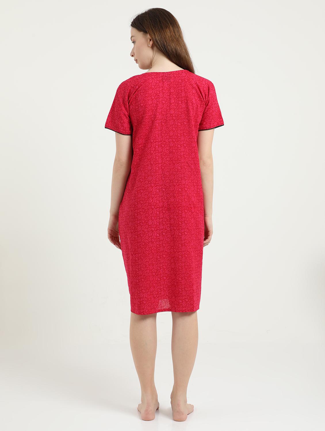 round neck printed sleepshirt - 18345137 - Standard Image - 2