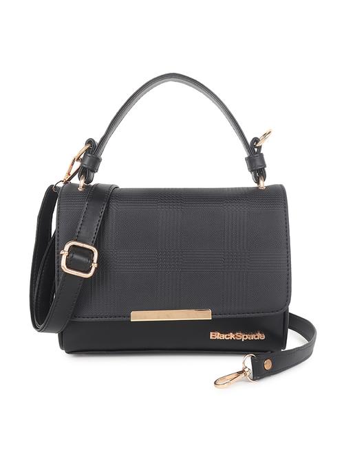 black checked regular sling bag - 18345245 - Standard Image - 0