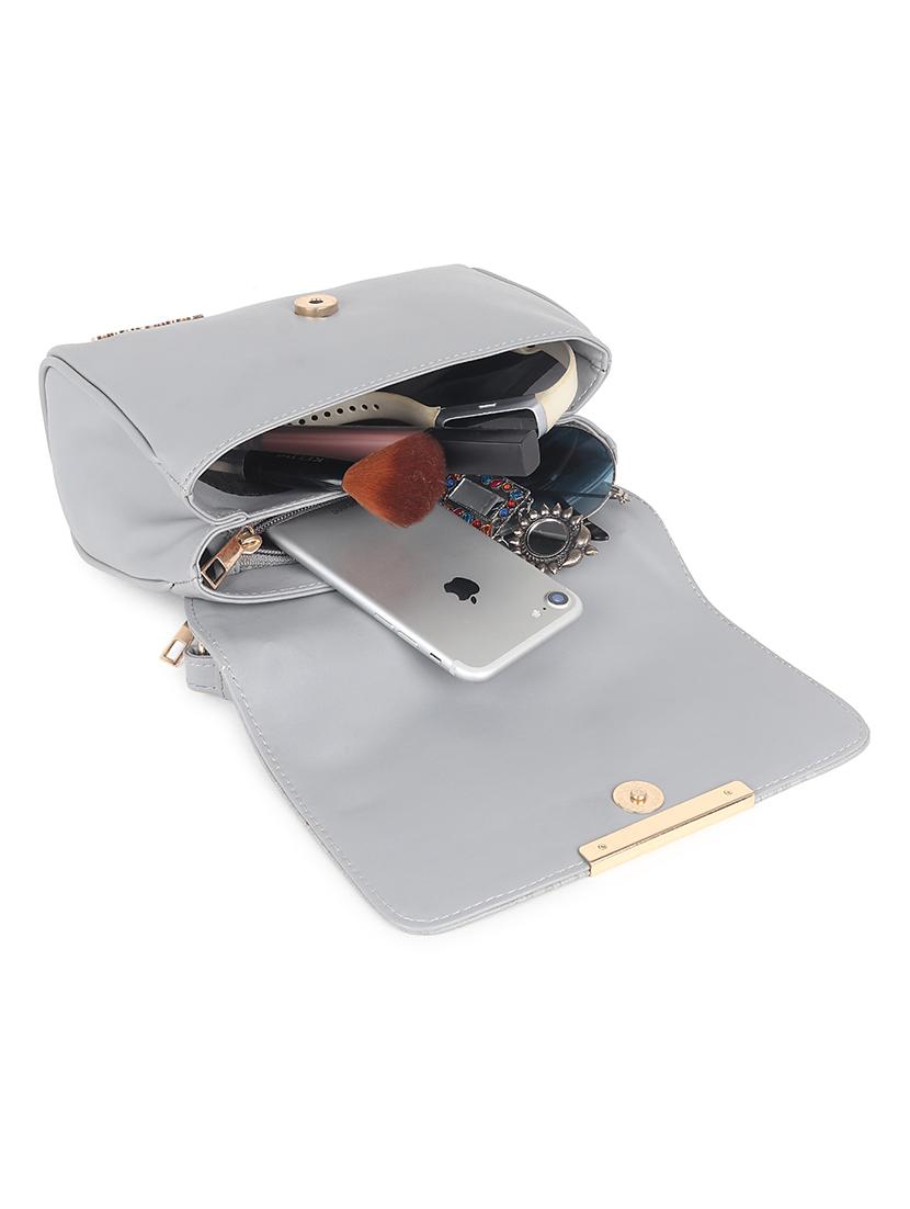 grey checkered regular sling bag - 18345248 - Standard Image - 2
