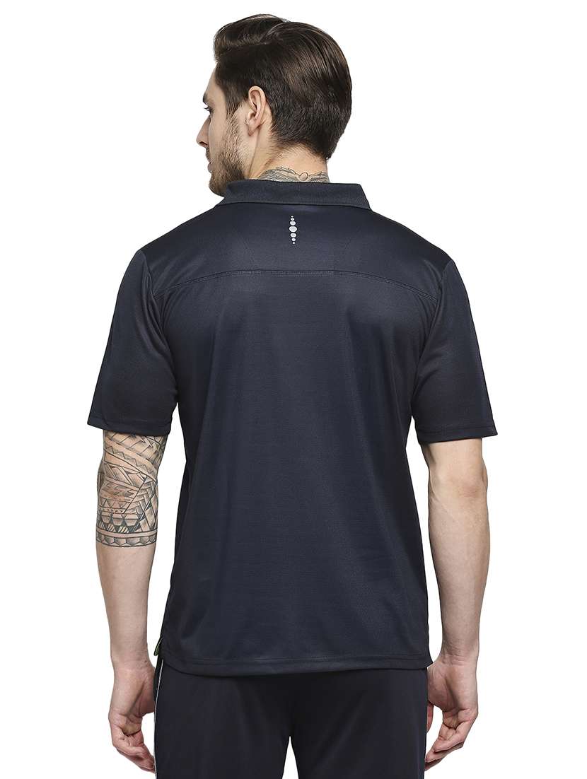 navy blue solid t-shirt - 18345434 - Standard Image - 2