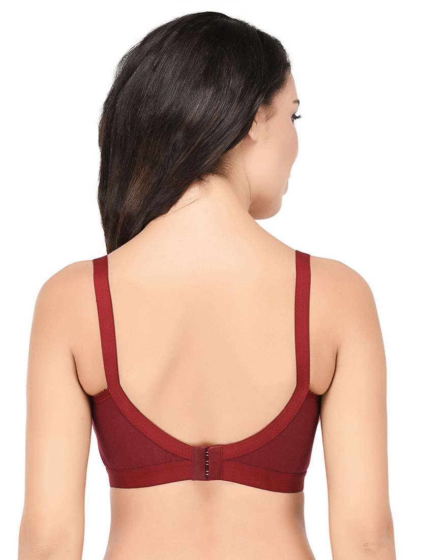 maroon solid regular bra - 18345553 -  Standard Image - 2