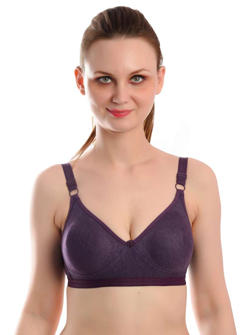 purple solid t-shirt bra