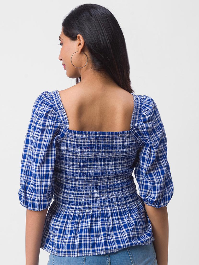 women's peplum square neck top - 18346136 - Standard Image - 2