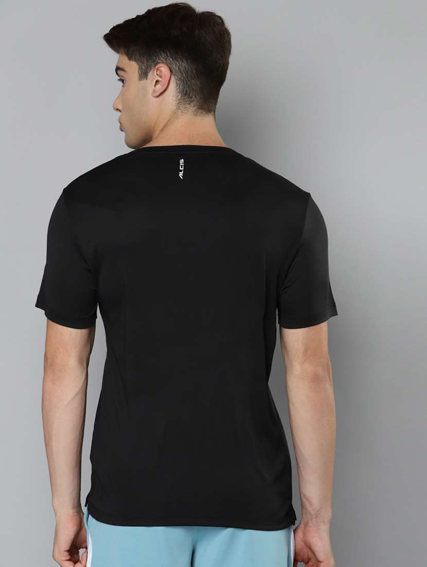 black front-printed t-shirt - 18346290 -  Standard Image - 2
