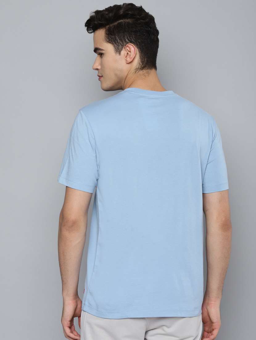 light-blue chest-printed t-shirt - 18346301 - Standard Image - 2