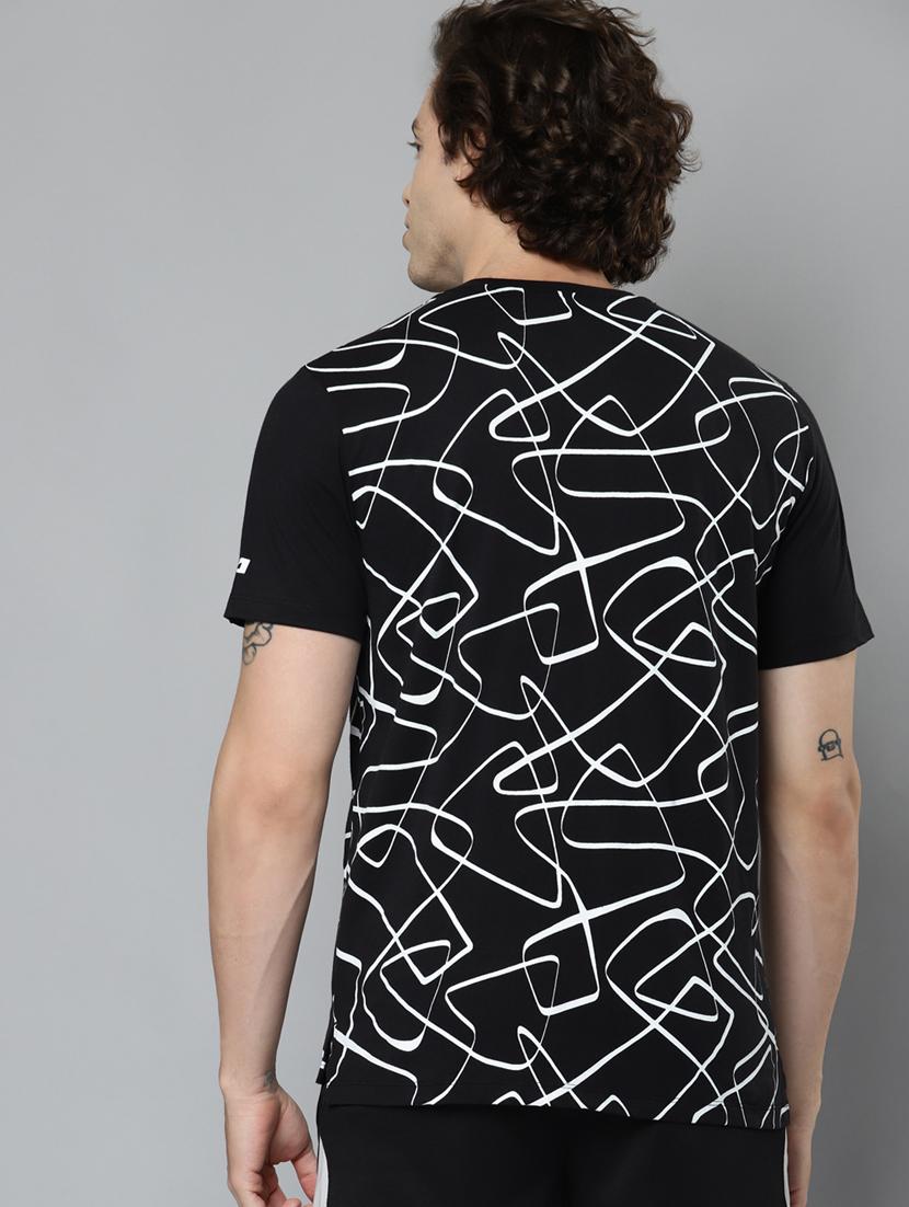 black front-printed t-shirt - 18346304 - Standard Image - 2