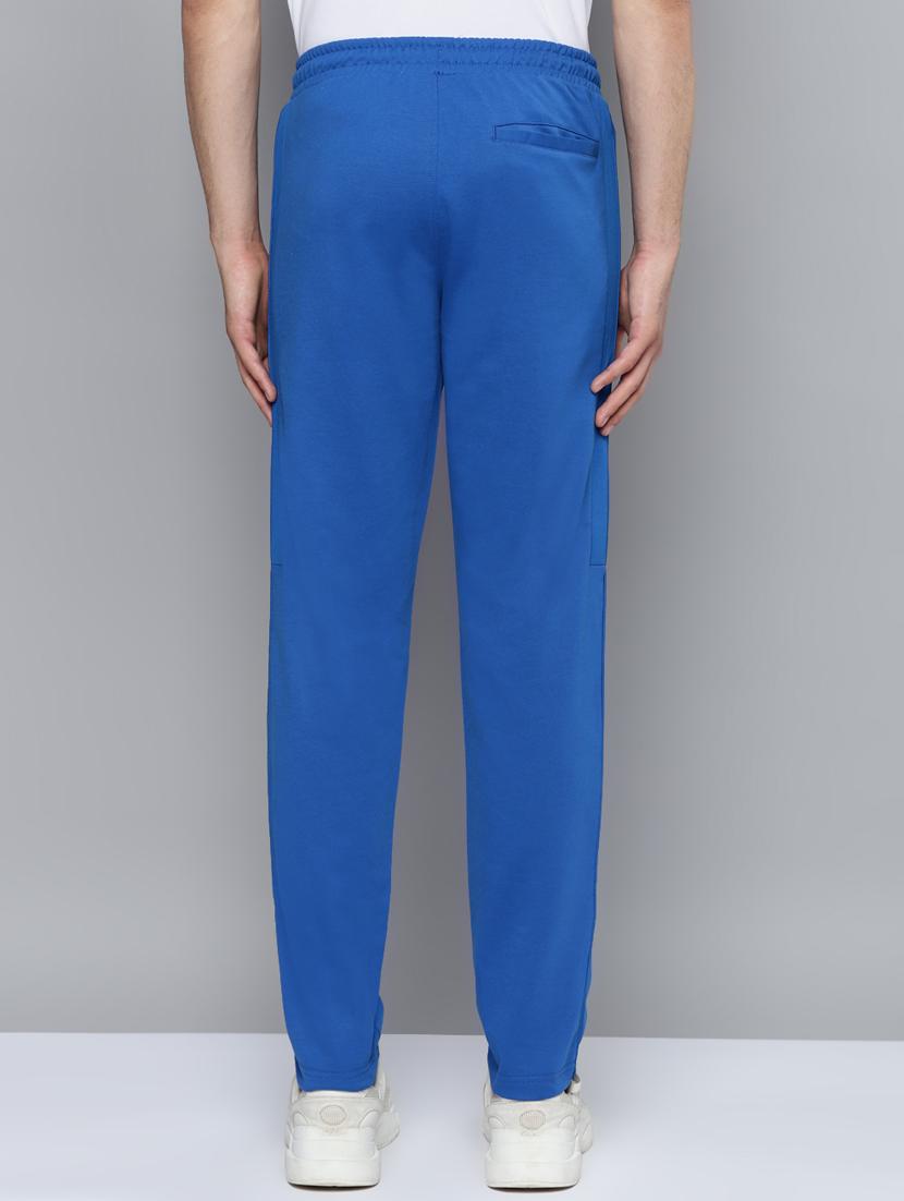 blue solid joggers track pant - 18346337 - Standard Image - 2