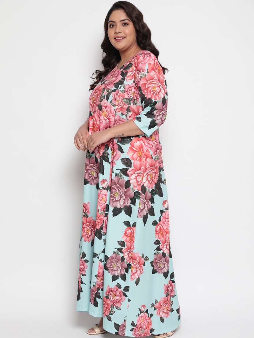v-neck floral maxi dress - 18346378 -  Standard Image - 2